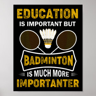 Poster Joueur de badminton Navette Amateur de badminton