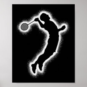 Poster Joueur de badminton navette garçons badminton homm