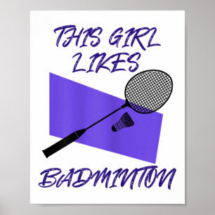 Poster Joueur de badminton navette Joueur de badminton