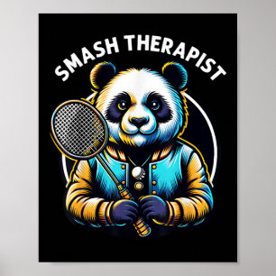 Poster Joueur de badminton Pun Thérapeute de smash de nav