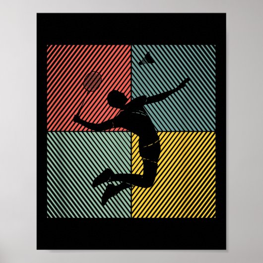 Poster Joueur de badminton Shuttle Badminton (Devant)