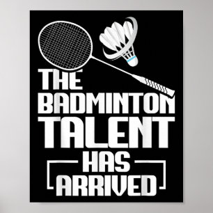 Poster Joueur de badminton talentueux navette de match de