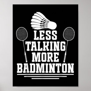 Poster Joueur de badminton Volant de badminton moins parl