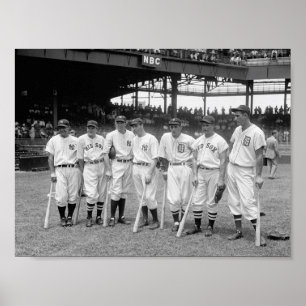 Poster Joueur De Baseball 1937