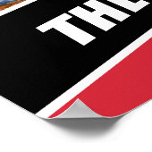 Poster Joueur de baseball cadeau personnalisable en blanc (Coin)