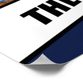 Poster Joueur de baseball Custom Cadeau noir blanc bleu (Coin)