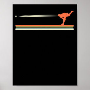 Poster Joueur de baseball des vêtements de Pitcher