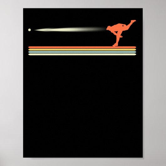 Poster Joueur de baseball des vêtements de Pitcher (Devant)