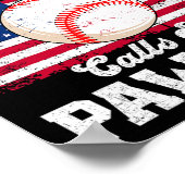 Poster Joueur de baseball préféré m'appelle Pawpaw Flag F (Coin)
