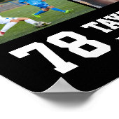 Poster Joueur de baseball sport de nuit senior Collage ph (Coin)