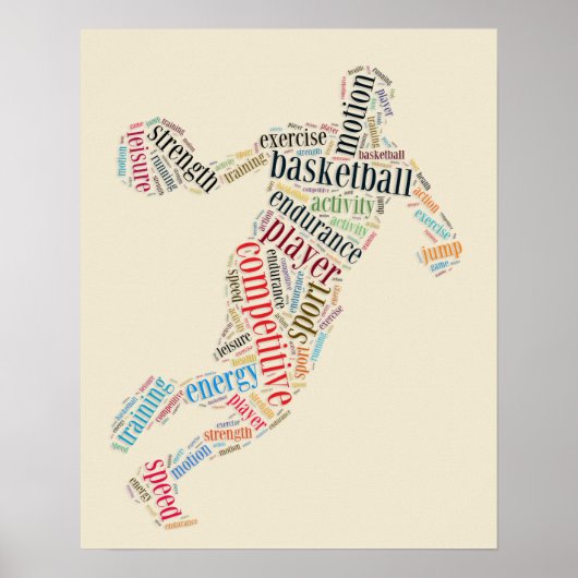 Poster Joueur de basket-ball (Devant)