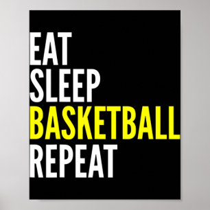 Poster Joueur de basket-ball cadeau amusant - Manger de s