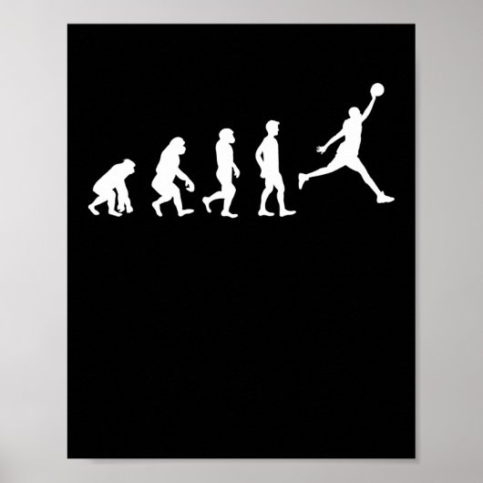 Poster Joueur de basket-ball Champion de l'évolution (Devant)