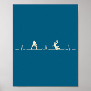 Poster Joueur de basket-ball cool Battement de coeur