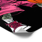 Poster Joueur de basket-ball de chat _ Débardeur de baske (Coin)