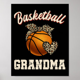 Poster Joueur de basket-ball Leopard de grand-mère