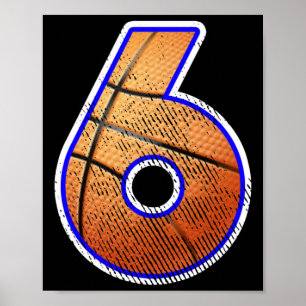 Poster Joueur de basket-ball numéro six