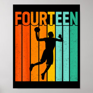 Poster Joueur de basket-ball pour 14 ans anniversaire