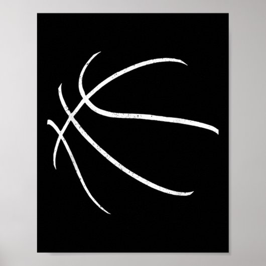 Poster Joueur de basket Silhouette Design (Devant)