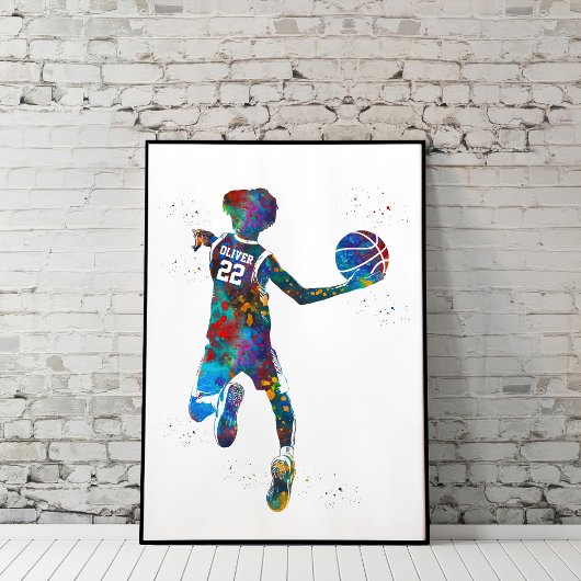 Poster Joueur de basketball
