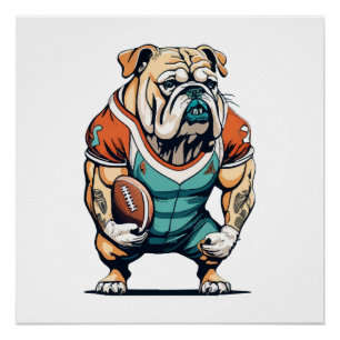 Poster Joueur de basketball amateur de chiens