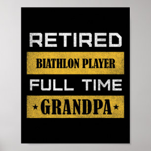 Poster Joueur de biathlon à la retraite des hommes Grand-
