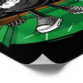 Poster Joueur de billard 8 ball amusing se dabbant équipe (Coin)