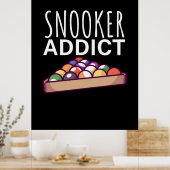Poster Joueur de billard | Addict de snooker (Cuisine)