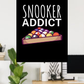 Poster Joueur de billard | Addict de snooker (Bureau à domicile)
