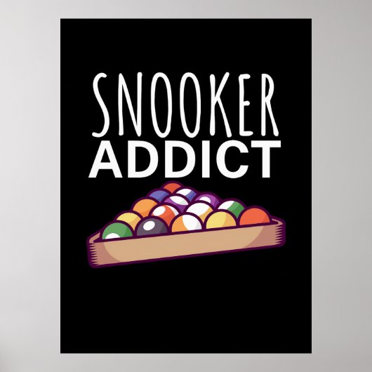 Poster Joueur de billard | Addict de snooker (Devant)