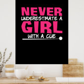 Poster Joueur de billard | Billard de piscine avec une cu (Cuisine)