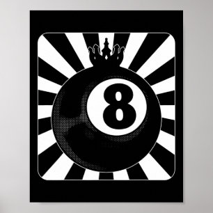 Poster Joueur de billard de billard de piscine de 8 balle