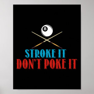 Poster Joueur de billard de billard Snooker Drôle Stroke 
