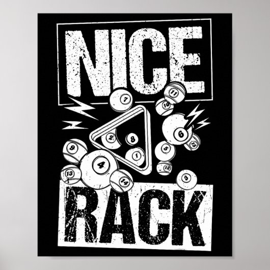 Poster Joueur de billard en rack 1 (Devant)