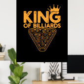 Poster Joueur de billard | Roi Des Billiards (Bureau à domicile)