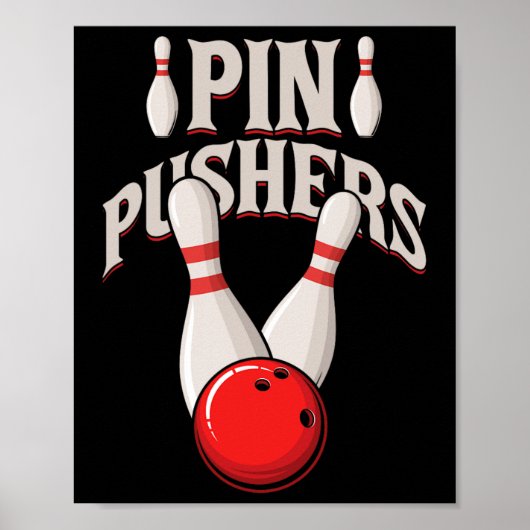 Poster Joueur de Bowling Pins Pin Ball (Devant)