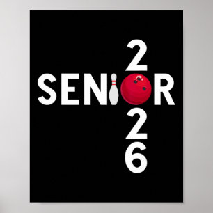 Poster Joueur de bowling senior 2026 Promotion 2026 Diplô