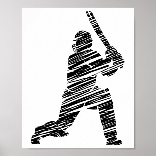 Poster Joueur de cricket 8 (Devant)