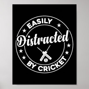 Poster Joueur de cricket - Facilement distrait par C