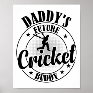 Poster Joueur de cricket - Le cricket futur de papa