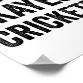 Poster Joueur de cricket le plus correct au monde humour (Coin)