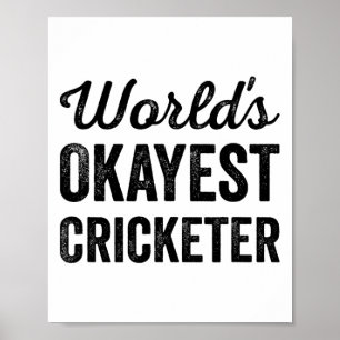 Poster Joueur de cricket le plus correct au monde humour