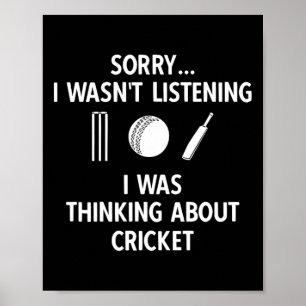 Poster Joueur de cricket Sport de cricket Vintage Cricket