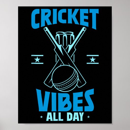 Poster Joueur de cricket Sports (Devant)