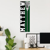 Poster Joueur de crosse vert (Bureau à domicile)