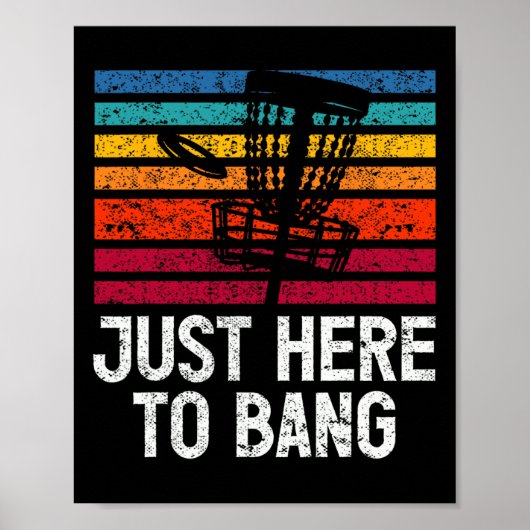 Poster Joueur de disc golf juste là pour cogner  (Devant)