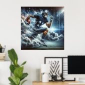 Poster joueur de football (Bureau à domicile)