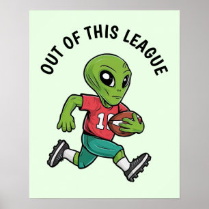 Poster Joueur de football Alien