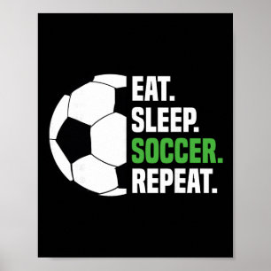 Poster Joueur de football Amateur de football Manger Dorm