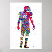 Poster Joueur de football américain (Devant)